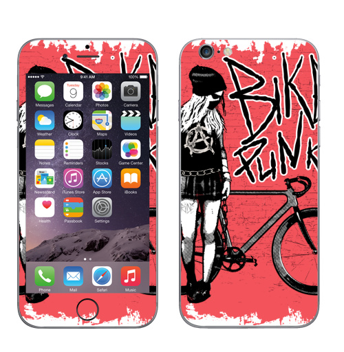 Наклейка на Телефон Apple iPhone 7 Панк Райдер,  купить в Москве – интернет-магазин Allskins, байк, панк, велосипед, спорт, рок, мотоцикл, мтб, ride, музыка