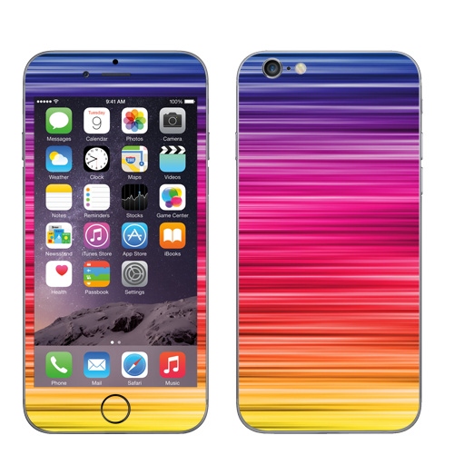 Наклейка на Телефон Apple iPhone 7 Rainbow,  купить в Москве – интернет-магазин Allskins, паттерн, радуга