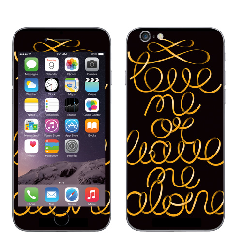 Наклейка на Телефон Apple iPhone 7 Love me or  leave me alone,  купить в Москве – интернет-магазин Allskins, надписи на английском, для влюбленных, надписи, любовь, типографика