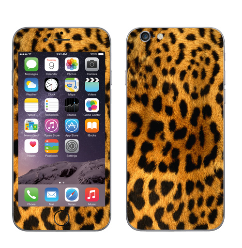 Наклейка на Телефон Apple iPhone 7 Леопардовое манто,  купить в Москве – интернет-магазин Allskins, леопард, текстура, паттерн, 300 Лучших работ