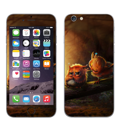 Наклейка на Телефон Apple iPhone 7 Не дуйся,  купить в Москве – интернет-магазин Allskins, прогулка, пикник, животные, любовь, радость, сова