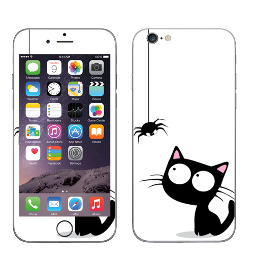 Наклейка на Телефон Apple iPhone 8 Boo,  купить в Москве – интернет-магазин Allskins, кошка, паук, паучок, детские, 300 Лучших работ
