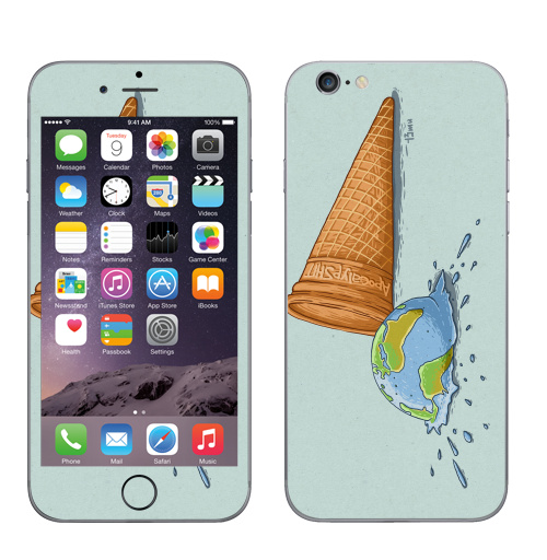 Наклейка на Телефон Apple iPhone 8 Вот, блин!,  купить в Москве – интернет-магазин Allskins, апокалипсис, мороженое, земля, взрыв, космос, 300 Лучших работ