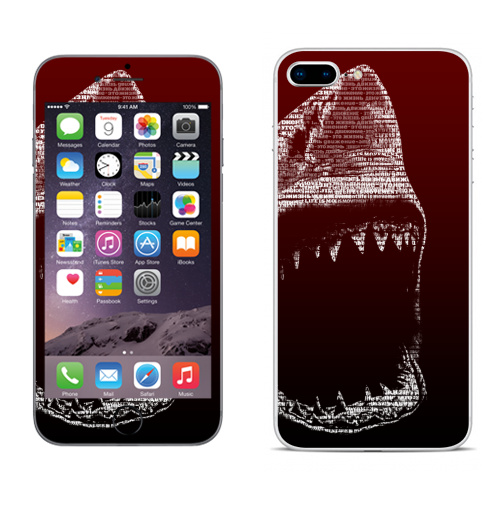 Наклейка на Телефон Apple iPhone 8 plus Движение — это жизнь,  купить в Москве – интернет-магазин Allskins, смерть, жизнь, движение, типографика, акула