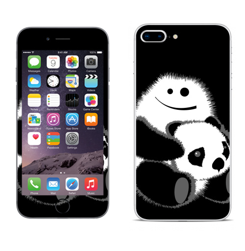 Наклейка на Телефон Apple iPhone 8 plus Привет!,  купить в Москве – интернет-магазин Allskins, панда, безбашенная, белый, черный, 300 Лучших работ