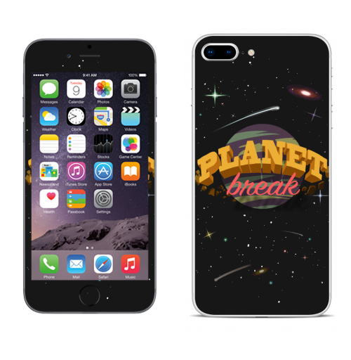 Наклейка на Телефон Apple iPhone 8 plus ПЛАНЕТА БРЕЙК,  купить в Москве – интернет-магазин Allskins, космос, hiphop, break
