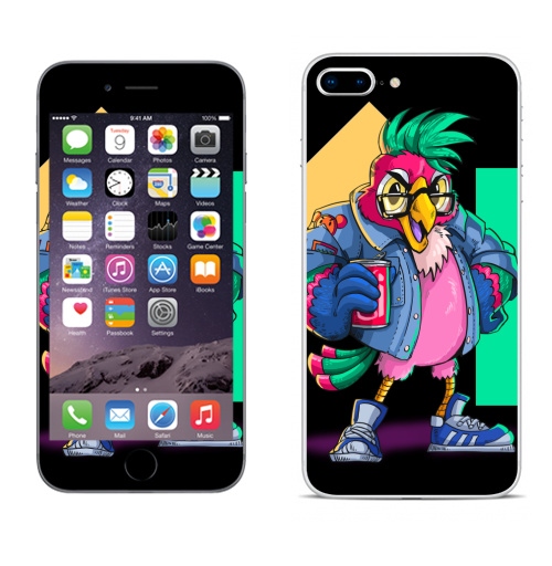 Наклейка на Телефон Apple iPhone 8 plus Попугай Кешью,  купить в Москве – интернет-магазин Allskins, милые животные, персонажи, птицы, кеды, хулиган, мультфильмы