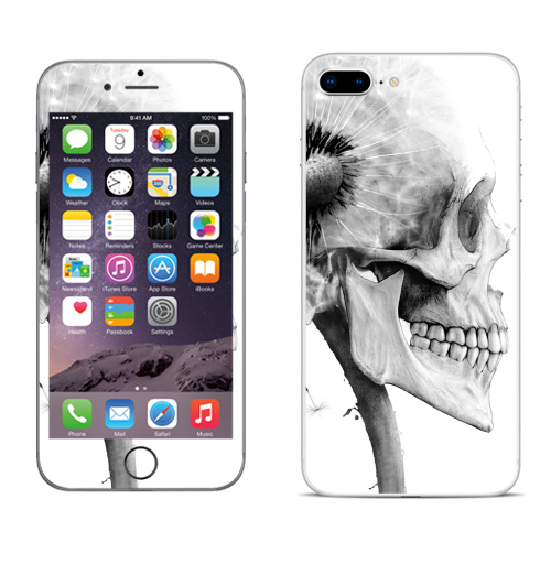 Наклейка на Телефон Apple iPhone 8 plus ОДУВАНЧ,  купить в Москве – интернет-магазин Allskins, розыгрыш, прикол, череп, скелет, цветы, идея, металл, rock