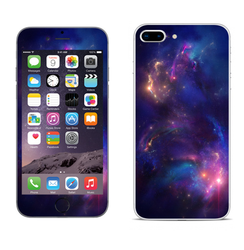 Наклейка на Телефон Apple iPhone 8 plus Звездная туманность,  купить в Москве – интернет-магазин Allskins, звезда, космос, небо, фагтастика, графика, туманность, светлый, яркий, красочно, огни, путешествия, ночь, стильно, Даль