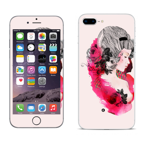 Наклейка на Телефон Apple iPhone 8 plus Baroque,  купить в Москве – интернет-магазин Allskins, девушка, классика, барокко