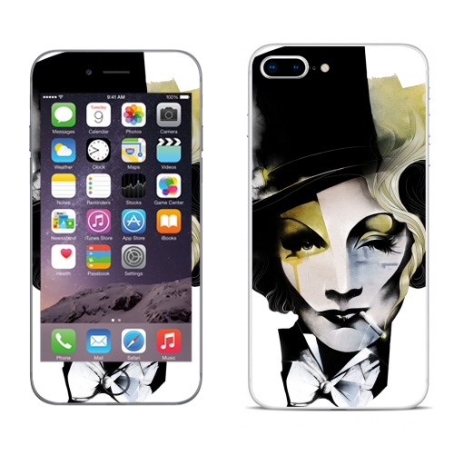 Наклейка на Телефон Apple iPhone 8 plus Dietrich,  купить в Москве – интернет-магазин Allskins, лицо, девушка, кино, 300 Лучших работ