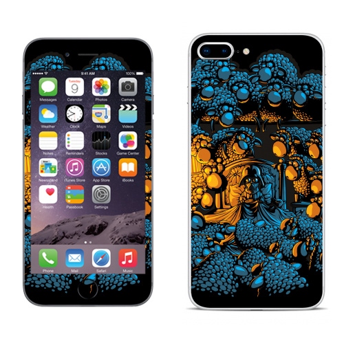 Наклейка на Телефон Apple iPhone 8 plus «Бессонница»,  купить в Москве – интернет-магазин Allskins, военные, звёзды и войны, темный, синий, бессонница, овцы, дартаньян, оранжевый, желтый, голубой, 300 Лучших работ
