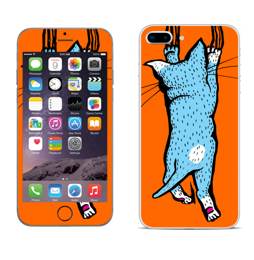 Наклейка на Телефон Apple iPhone 8 plus Царапка,  купить в Москве – интернет-магазин Allskins, милые животные, женские, малыш, усы, кошка, животные