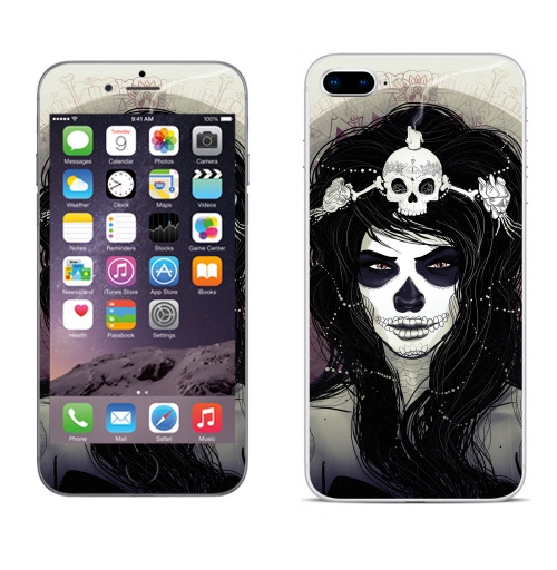 Наклейка на Телефон Apple iPhone 8 plus Santa Muerte,  купить в Москве – интернет-магазин Allskins, муерте