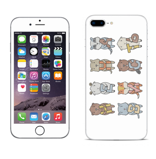 Наклейка на Телефон Apple iPhone 8 plus Н Е Н А В И С Т Ь,  купить в Москве – интернет-магазин Allskins, животные, любовь, лиса, енот, кошка, медведь, собаки, зверушки, ненависть