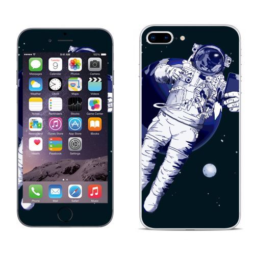 Наклейка на Телефон Apple iPhone 8 plus Космическое селфи,  купить в Москве – интернет-магазин Allskins, космос, селфи