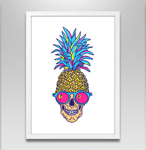 Фотография футболки Лето, череп, ананас
