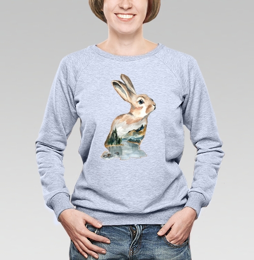 Фотография футболки Акварельный кролик