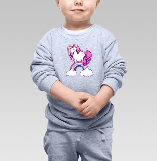 Фотография футболки Единорог на радуге 