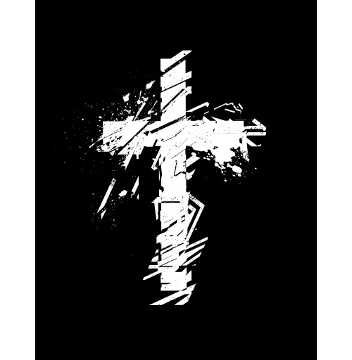 Наклейка на Планшет Apple 2019 – iPad 10,2&quot; Крест во всю грудь,  купить в Москве – интернет-магазин Allskins, черно-белое, татуировки, гранж, крест, христианство, святое, черный