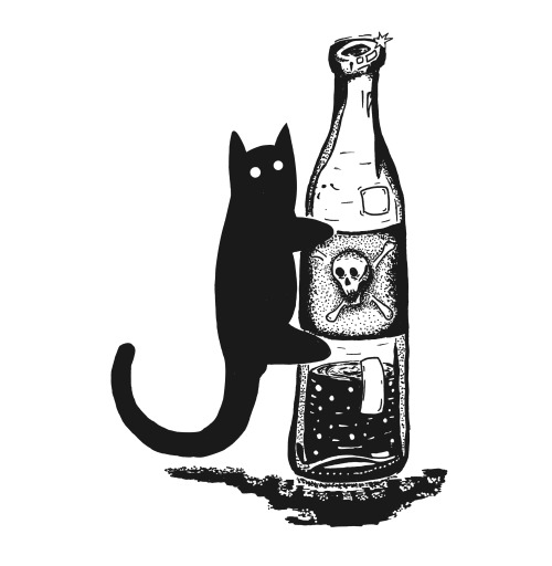 Наклейка на Планшет Apple 2019 – iPad 10,2&quot; Кот с бутылкой,  купить в Москве – интернет-магазин Allskins, кошка, алкоголь, вино, яд