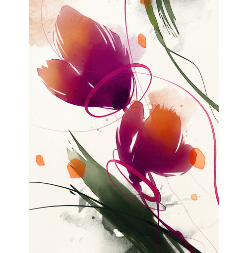 Наклейка на Планшет Apple 2019 – iPad 10,2&quot; Акварельные абстрактные цветы,  купить в Москве – интернет-магазин Allskins, акварель, цветы, абстракция, природа, яркий, дизайнер, пятна, рисунки, картины, графика, бутон, растение, белый, фиолетовый, мазки