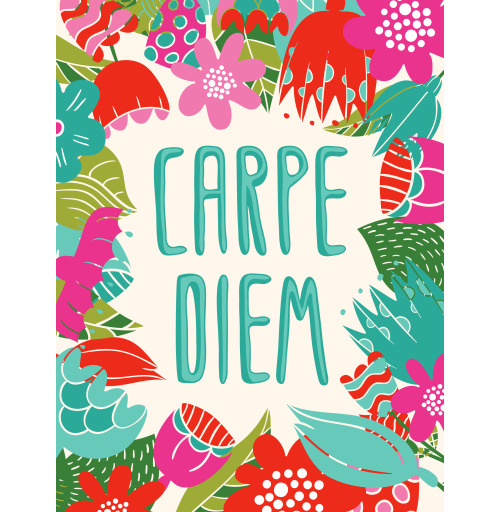 Наклейка на Планшет Apple 2019 – iPad 10,2&quot; Carpe Diem,  купить в Москве – интернет-магазин Allskins, надписи на английском, цитаты, цветы, природа, романтика