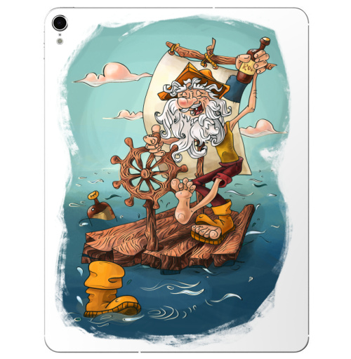 Наклейка на Планшет Apple iPad Pro 2015-2018 Главное - плыть вперед!,  купить в Москве – интернет-магазин Allskins, пират, морская, плот, оптимизм, персонажи, борода
