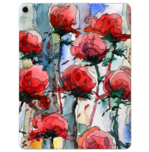 Наклейка на Планшет Apple iPad Pro 2015-2018 Розы,  купить в Москве – интернет-магазин Allskins, графика, иллюстрации, композиция, цветы, фантазия, счастье