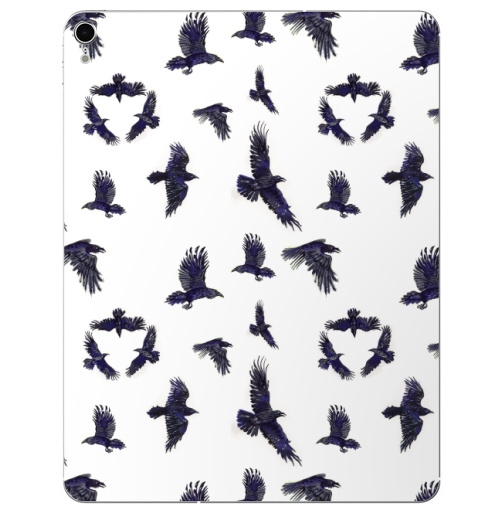 Наклейка на Планшет Apple iPad Pro 2015-2018 Стая воронов,  купить в Москве – интернет-магазин Allskins, ворона, птицы, Крылья, готика, бесшовный, акварель