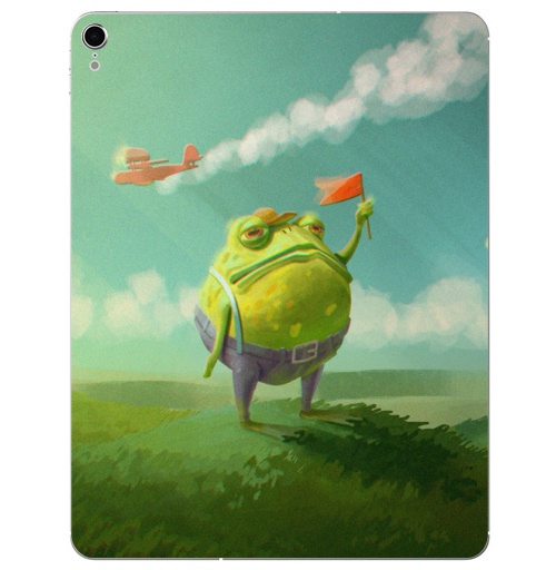 Наклейка на Планшет Apple iPad Pro 2015-2018 Мистер Жаба,  купить в Москве – интернет-магазин Allskins, милые животные, небо, цвет, детские, лягушка
