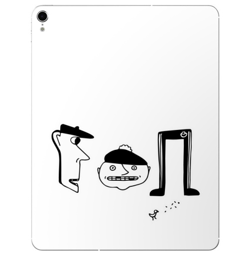 Наклейка на Планшет Apple iPad Pro 2015-2018 Гоп,  купить в Москве – интернет-магазин Allskins, черно-белое, типографика, хулиган, персонажи, черное и белое, надписи