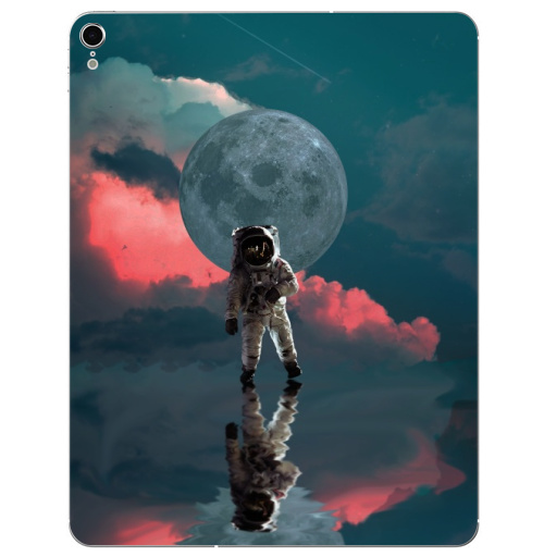 Наклейка на Планшет Apple iPad Pro 2015-2018 Я один,  купить в Москве – интернет-магазин Allskins, космос, космонавтика, одиночество, луна, небо