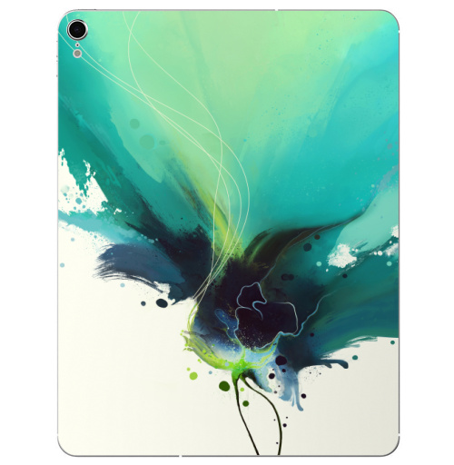 Наклейка на Планшет Apple iPad Pro 2015-2018 Абстрактное растение,  купить в Москве – интернет-магазин Allskins, абстракция, лес, флора, искусство, рисунки, акварель, брызги, краски, цветы
