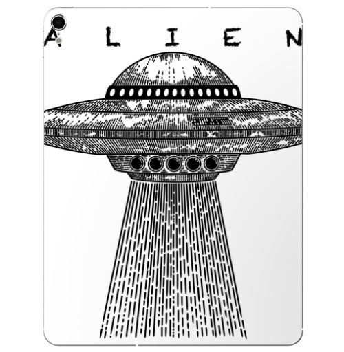 Наклейка на Планшет Apple iPad Pro 2015-2018 Пришелец гравюра,  купить в Москве – интернет-магазин Allskins, классика, пришелец, летающая тпрелка, инопланетяне, космос, космический корабль, инопланетный корабль, гуманоид