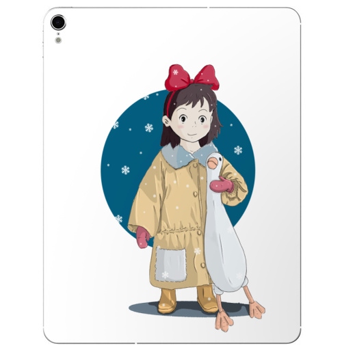Наклейка на Планшет Apple iPad Pro 2015-2018 Ребенок и гусь,  купить в Москве – интернет-магазин Allskins, детские, бант, снег, ребенок, игрушки, мило, мультфильмы, читатель