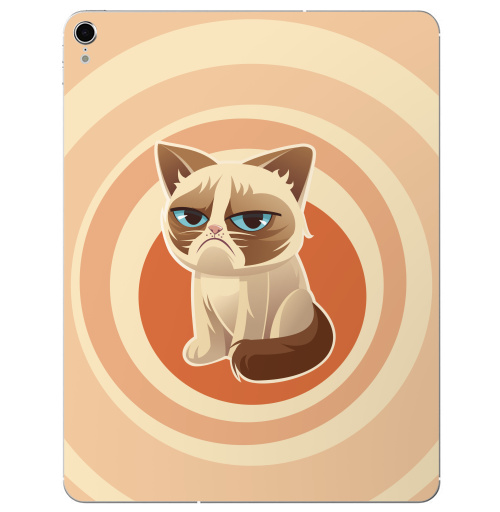 Наклейка на Планшет Apple iPad Pro 2015-2018 Сурове, грустне, котячне,  купить в Москве – интернет-магазин Allskins, милые животные, 300 Лучших работ, любовь, кошка, персонажи, женские