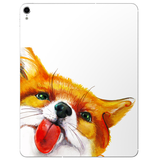 Наклейка на Планшет Apple iPad Pro 2015-2018 Лисёнок  АКВАРЕЛЬКА,  купить в Москве – интернет-магазин Allskins, милые животные, 300 Лучших работ, животные, лиса, позитив