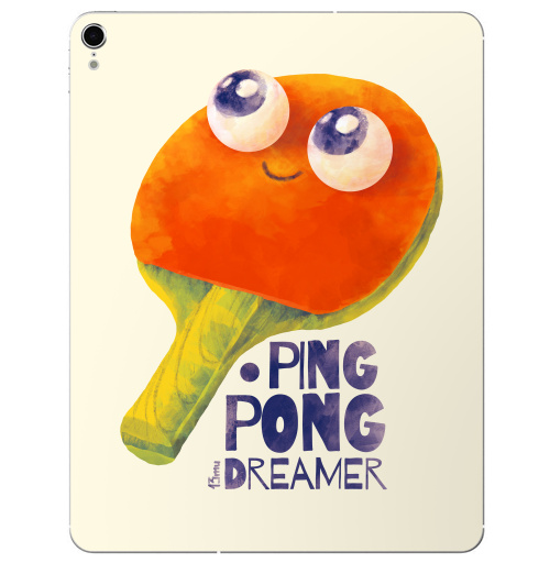 Наклейка на Планшет Apple iPad Pro 2015-2018 Пинг-понг дример,  купить в Москве – интернет-магазин Allskins, пинг-понг, гики, теннис, настольный теннис, мечта, футбол, ракетка