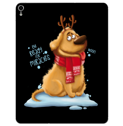 Наклейка на Планшет Apple iPad Pro 2015-2018 Будь готов к чудесам,  купить в Москве – интернет-магазин Allskins, новый год, детские, шарф, снег, зима, собаки, крутые животные