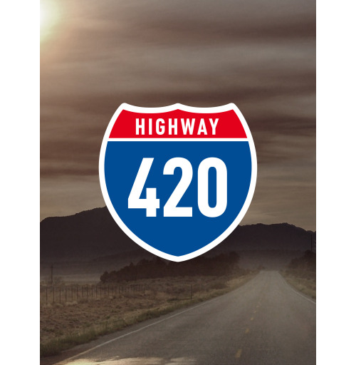 Наклейка на Планшет Apple iPad Air 3 Highway 420,  купить в Москве – интернет-магазин Allskins, свобода, надписи, логотип, дым, надписи на английском, 300 Лучших работ