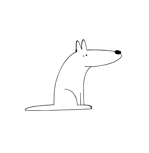 Наклейка на Планшет Apple iPad Air 3 Собака сидит,  купить в Москве – интернет-магазин Allskins, собакаулыбака, собаки, волк, линейное, графика, белаясобака, животное, Смотрящий, природа, лаконичное, персонажи, детские, мужские, ветеринар
