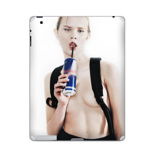 Наклейка на Планшет Apple iPad 5 2017-2018 Девочка с трубочкой,  купить в Москве – интернет-магазин Allskins, модели, секс, фотография