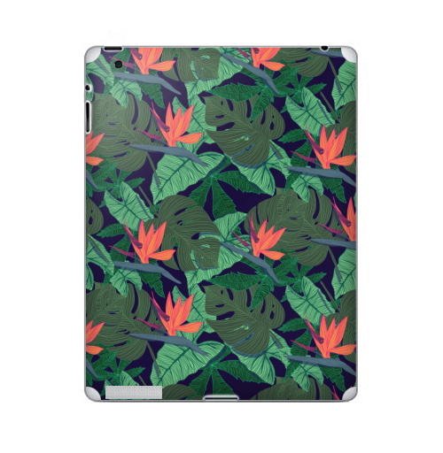 Наклейка на Планшет Apple iPad 5 2017-2018 Тропический паттерн,  купить в Москве – интернет-магазин Allskins, сочный, монстера, птицы, рай, цветы, текстура, паттерн, джунгли, тропики
