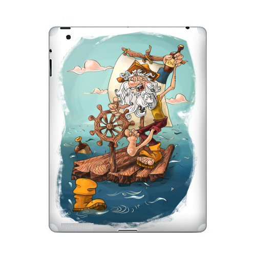 Наклейка на Планшет Apple iPad 5 2017-2018 Главное - плыть вперед!,  купить в Москве – интернет-магазин Allskins, пират, морская, плот, оптимизм, персонажи, борода