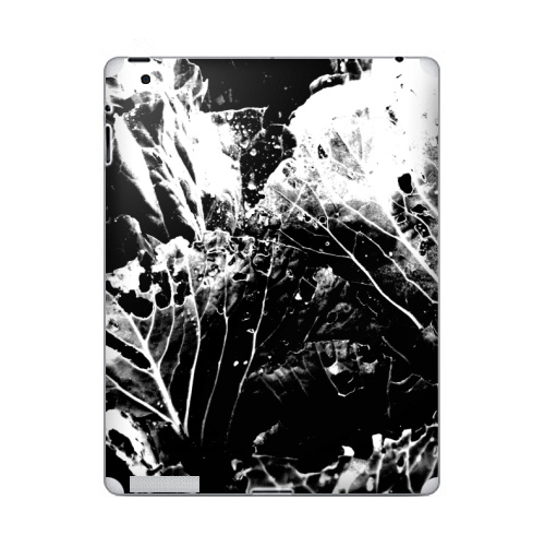 Наклейка на Планшет Apple iPad 5 2017-2018 Растительное,  купить в Москве – интернет-магазин Allskins, черно-белое, лесной, природа, листья, Темная, черный, графика, растительный, растение