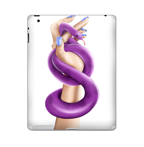 Наклейка на Планшет Apple iPad 5 2017-2018 Змея фуксия в женской власти,  купить в Москве – интернет-магазин Allskins, девушка, руки, фиолетовый, фуксия, нежно, хэллоуин, змея