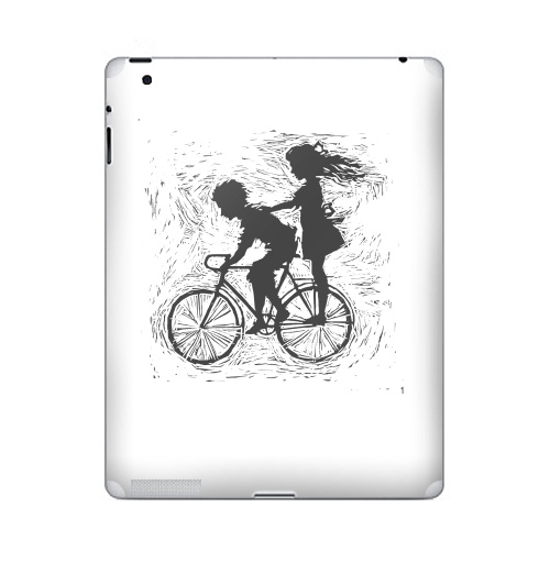 Наклейка на Планшет Apple iPad 5 2017-2018 Летнее, велосипедное,  купить в Москве – интернет-магазин Allskins, черно-белое, парные, детские, для влюбленных, радость, лето, дружба, велосипед, любовь, 8 марта, 300 Лучших работ