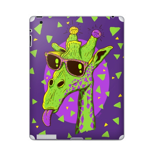 Наклейка на Планшет Apple iPad 5 2017-2018 Жирафео,  купить в Москве – интернет-магазин Allskins, фиолетовый, животные, лампа, лето, очки, хипстер, Эцилопп, зеленый, 300 Лучших работ, милые животные