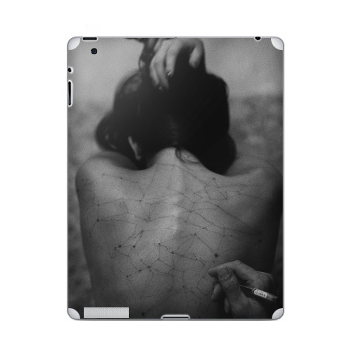 Наклейка на Планшет Apple iPad 5 2017-2018 Живой рисунок,  купить в Москве – интернет-магазин Allskins, черно-белое, фотография, девушка